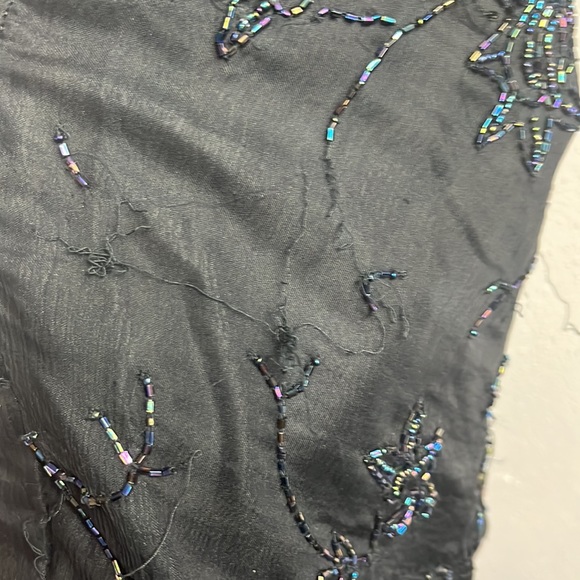 JMD New York silk lining short sleeve dress Zip back sequin detail size MP - Picture 6 of 8